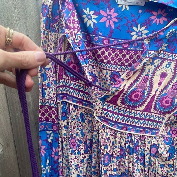 R. VIVIMOS PURPLE PRINTED MIDI DRESS-SIZES (4/6) - Picture 6 of 11